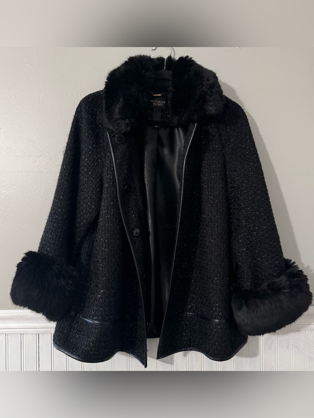 Victoria’s Secret Vintage Jacket Fancy Coat w/ Removeable Faux Fur Size Medium